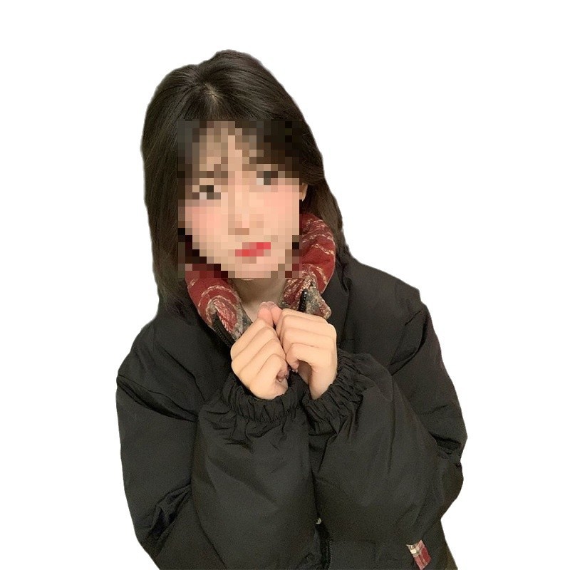 미국 스타일의 빈티지 격자 무늬 바느질 면화 패딩 코트 겨울 루즈 올 매치 게으른 스타일 커플의 칼라 코튼 패딩 코트