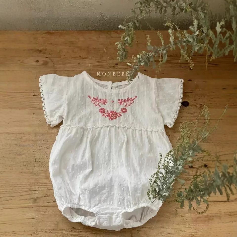 【Liquidación】Mono Bordado para Niña, Body para Bebé, Traje de Verano para Bebé, Mono de una Pieza para Niña Pequeña