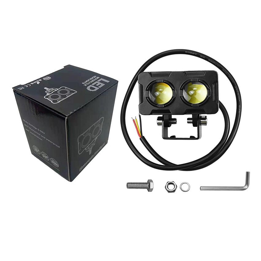 Focos para Motocicletas al por Mayor, Faros LED para Vehículos Eléctricos, Focos LED Externos de Doble Color con Luz Alta y Baja Integrada