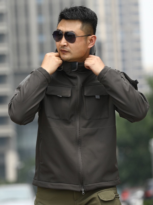 Transfronterizo hombre otoño invierno TAD piel de tiburón concha suave vestir de asalto camuflado frío ropa deportiva táctica al aire libre vestir de veludo