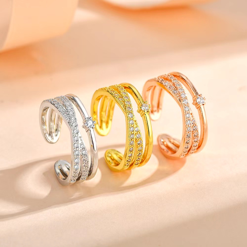 Ring open design voor dames met zirkonia elegante minimalist_voghion.com