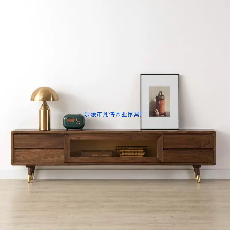 Твердый деревянный шкаф для телевизора узкая гостиная скандинавский черный орех полый шкаф для телевизора небольшая квартира мебель для спальни