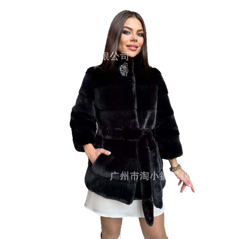 New Autumn and Winter Mink Fur Coat for Women, Trendy Mink Fur Style, Popular Unique Fur Jacket, Stylish Simple Stand Collar New Autumn and Winter Mink Fur Coat for Women, Trendy Mink Fur Style, Popular Unique Fur Jacket, Stylish Simple Stand Collar