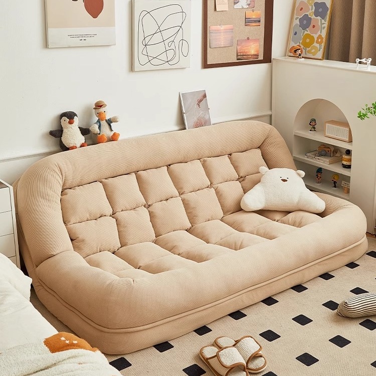 Lazy Sofa Human Dog Bed, Reclining and Sleeping, Single Foldable Sofa Bed, Small Apartment Bedroom Dual-Use Sofa