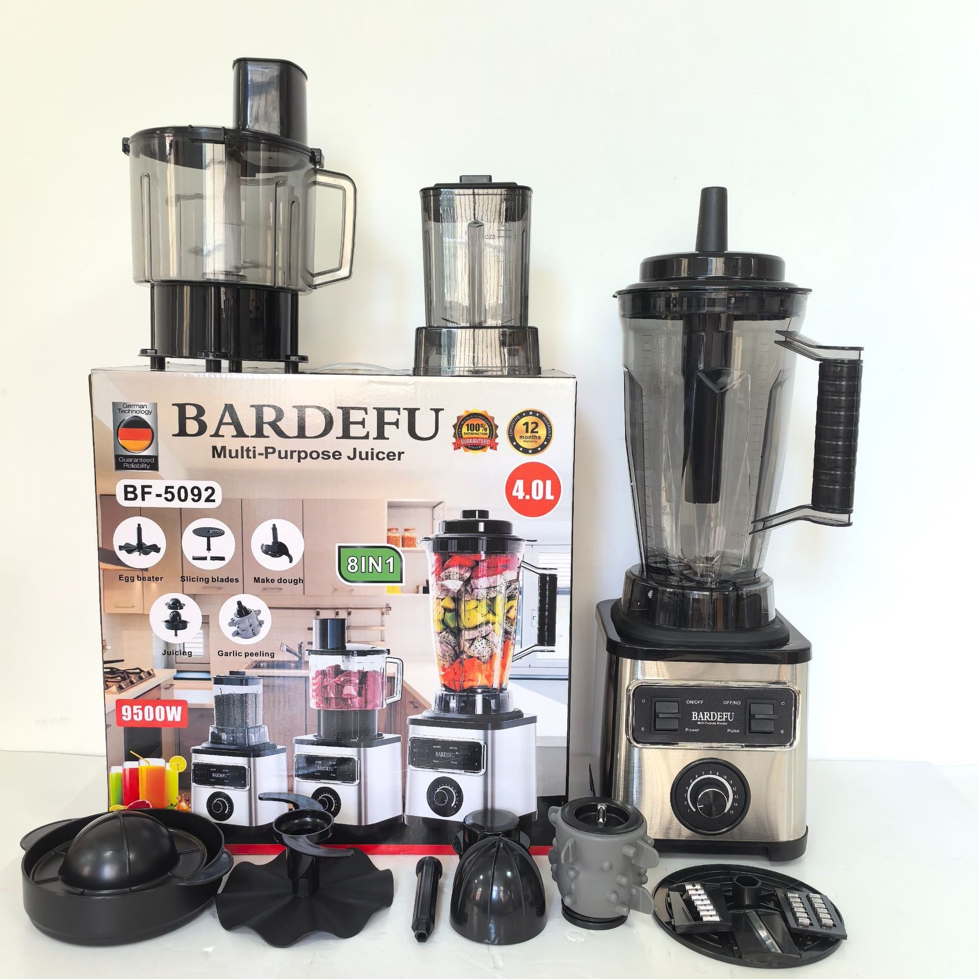 4L 8in1 mezcladora comercial de acero inoxidable mezcladora de alta potencia carne triturada máquina de jugo de hielo fábrica transfronteriza