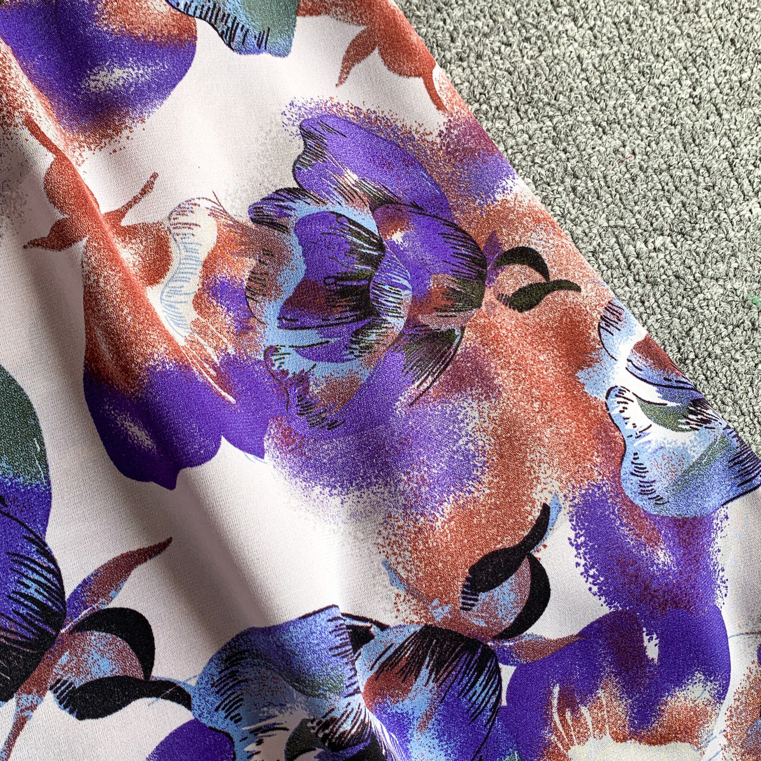 Women's Oil Painting Style Floral Print Sundress Square Neck Maxi Dress Slimming Waist Cinching Summer Design For Vacations_ecoleips.com