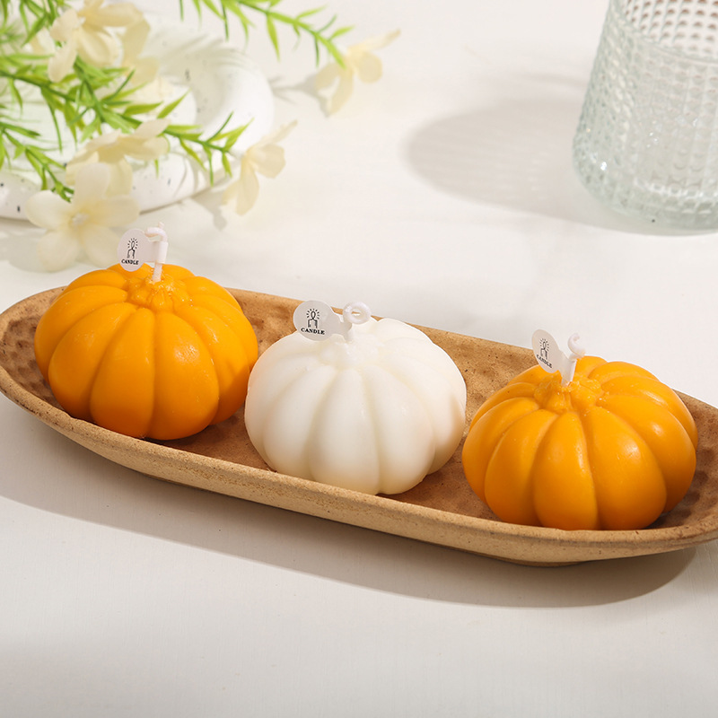 国境を越えたハロウィーンカボチャ香薫ろうそく国境を越えた祝日の誕生日プレゼントお土産かわいいシミュレーションカボチャろうそく|undefined
