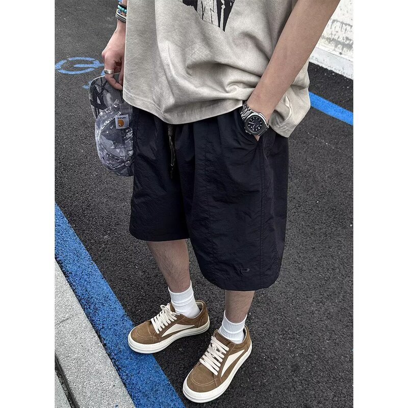 Japanese-Style Trendy Quick-Dry Cargo Shorts for Men, Summer New Casual Sports Versatile Loose Straight Breathable Mid-Length Shorts Trendy Japanese-Style Trendy Quick-Dry Cargo Shorts for Men, Summer New Casual Sports Versatile Loose Straight Breathable Mid-Length Shorts Trendy