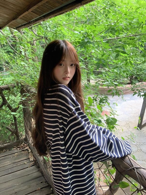 美式复古条纹刺绣长袖t恤女早秋新款宽松休闲慵懒风高街上衣潮牌|undefined