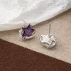 Purple 925 silver needle