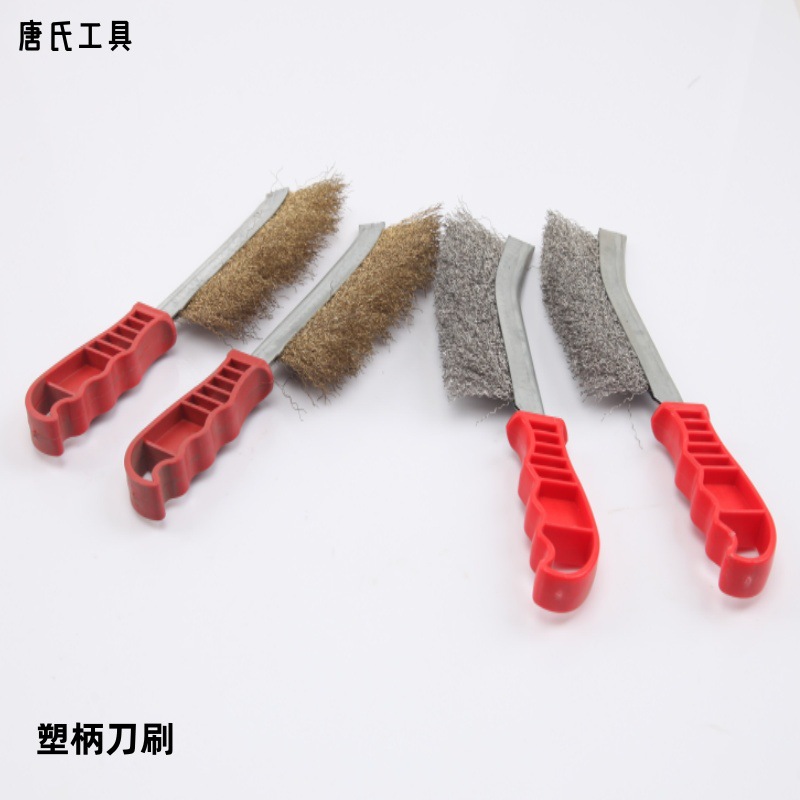 厂家直销新旧柄钢丝刀刷 塑料柄不锈钢刀刷 工具刷除尘除锈刷三杰