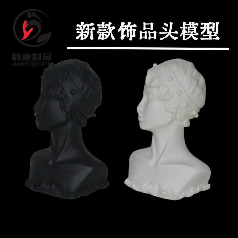新款飾品頭模型 耳環展示頭 項鍊頭模拍照展示 帽子展示頭拍照