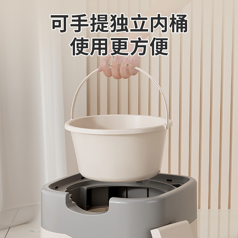 尿桶痰盂家用卧室带盖尿壶女性夜壶女孕妇尿盆防臭起夜坐便器马桶|undefined