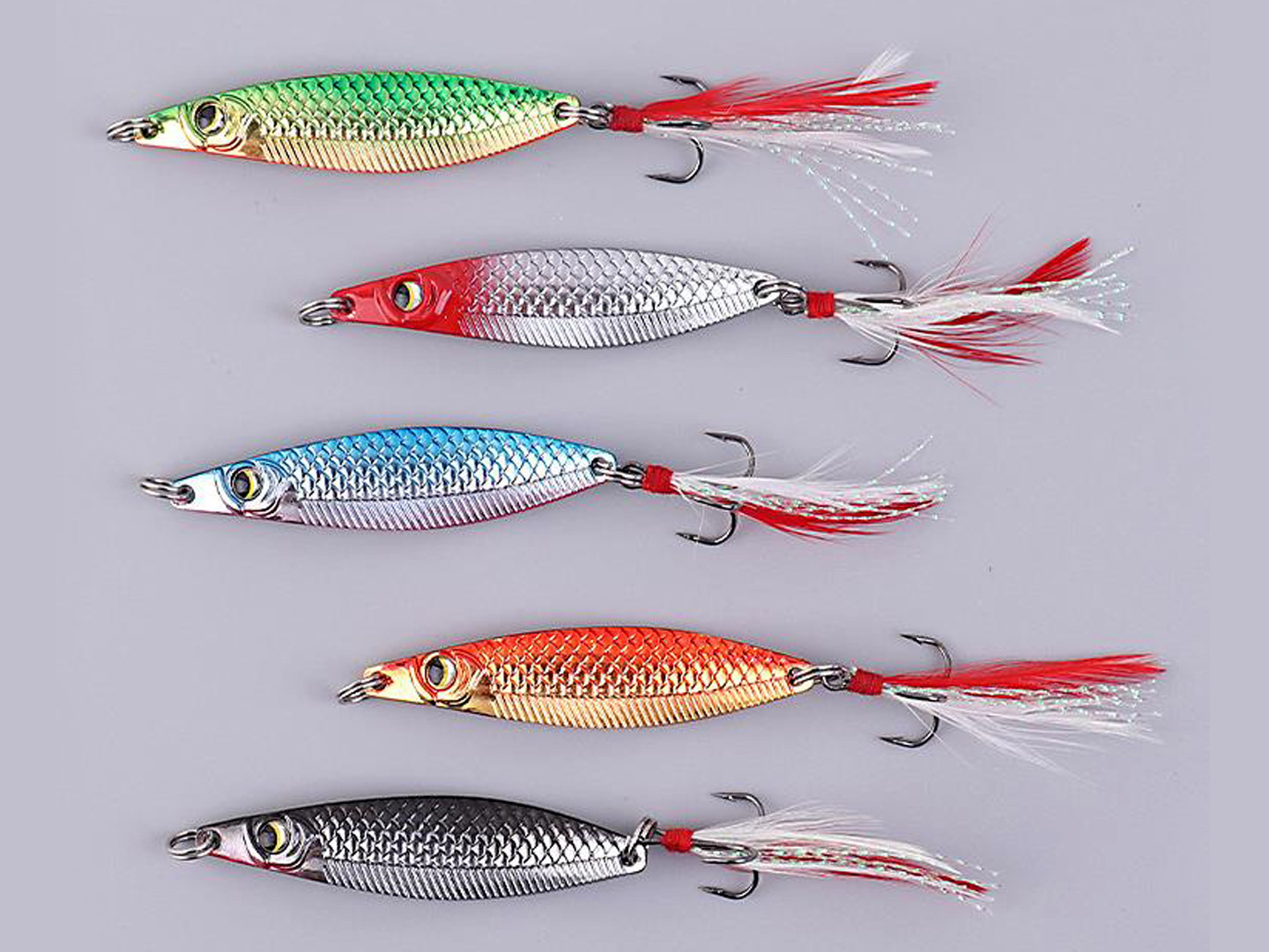 Flutter Willow Leaf Spoon Fishing Lures Metal Minnow Spoons Lure For Bass And Trout