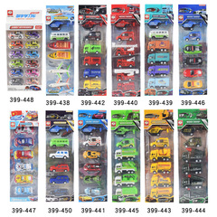 399 Street Model Car Toys Fire Military Inertia Children Engineering Car Bounce Set Portable