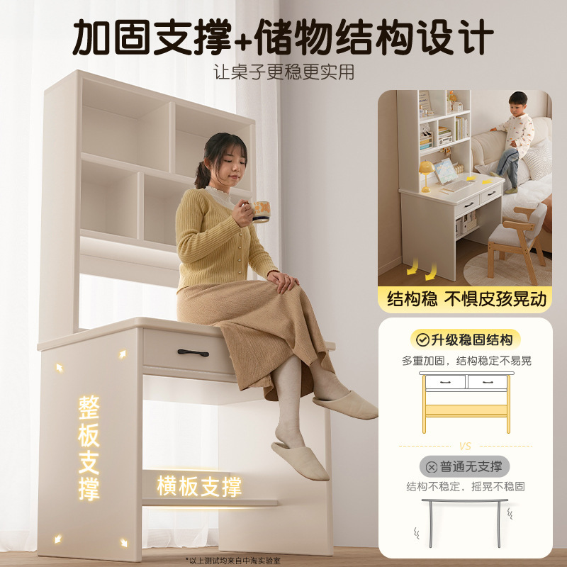 Escritorio, estantería, estantería, mesa de una pieza, mesa contra la pared, dormitorio de estudiantes de madera maciza, escritorio de estudio, escritorio para computadora de escritorio para el hogar