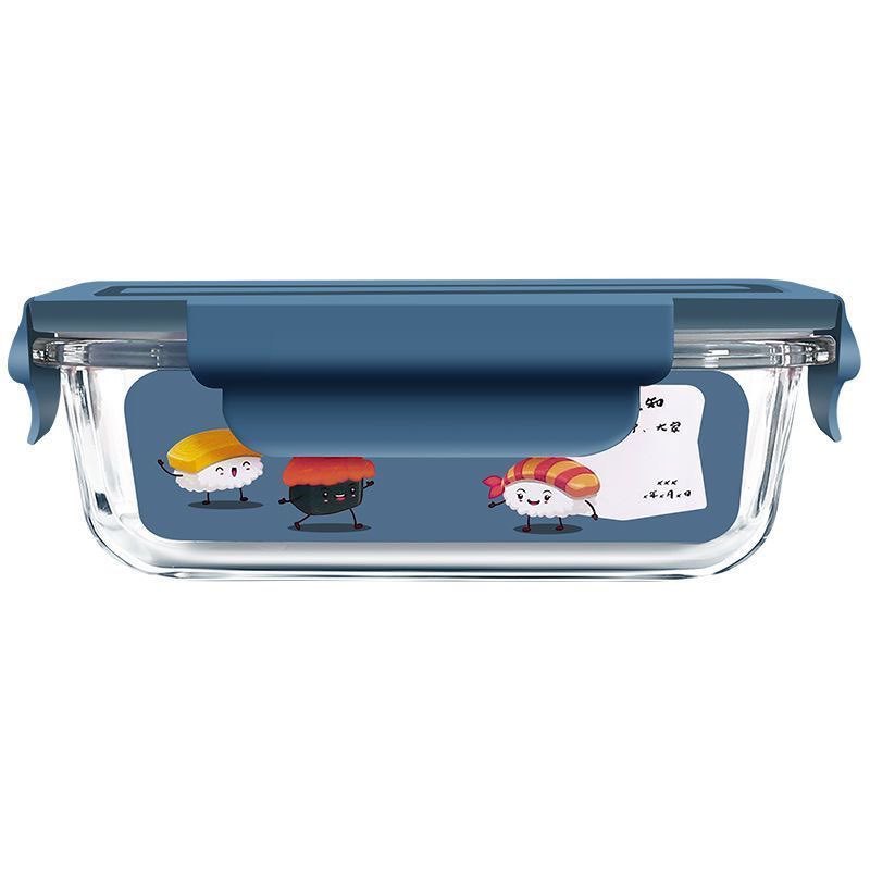 Caja de almuerzo de vidrio redondo especial para mujeres de oficina con calentamiento de preservación de calor, cuenco de microondas con cubierta, caja de sopa, caja de almuerzo de aislamiento de calor