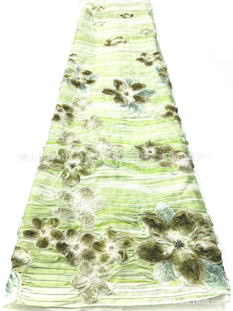 Fábrica directa bandeja bordada alta moda vestido vestido tela al por mayor transfronteriza en stock