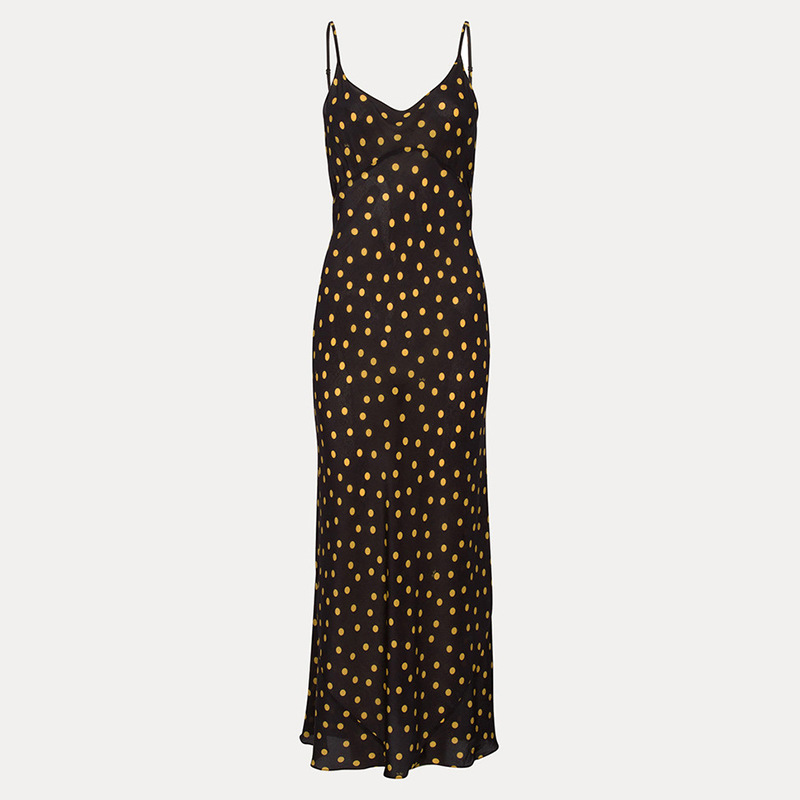 Silk long sexy dress