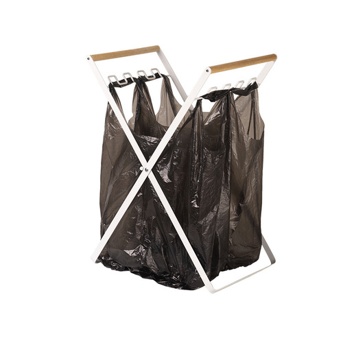 Outdoor folding garbage rack camping trash can portable simple peel box camping picnic self-driving storage and organization