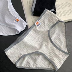 Japanese sweet and cute underwear for women mid-waist breathable pure cotton crotch thin student triangle A-type autumn and winter underwear for women