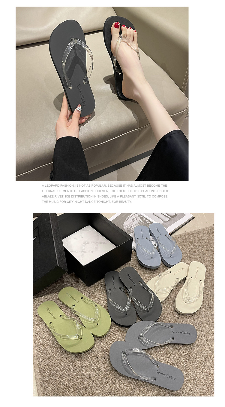 High-end Women's Flip-flops Trendy Anti-slip Toe-post Sandals_voghion.com