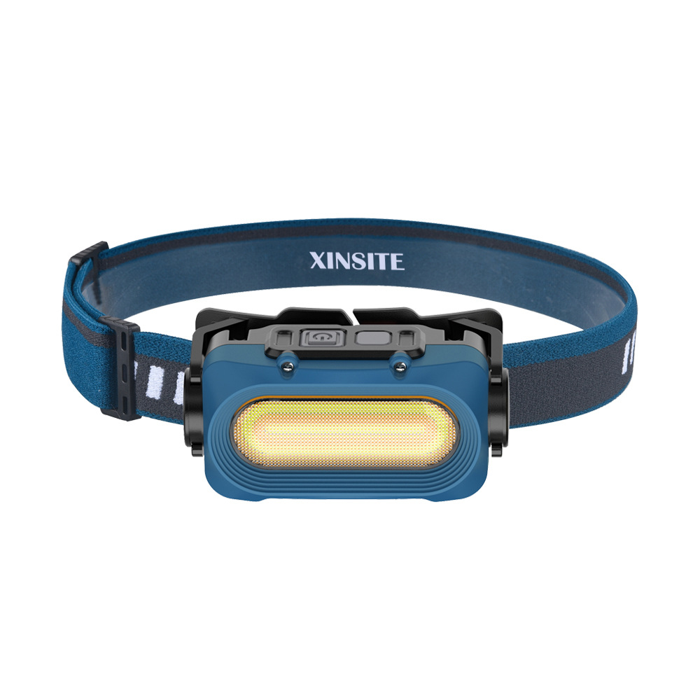 Transfronterizo USB recargable faro LED noche pesca lámpara portátil fuerte luz noche corriendo pequeño faro al aire libre brillante impermeable faro