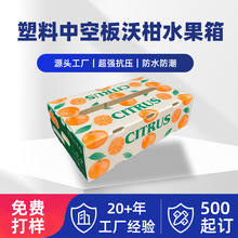 防湿塑料保鲜橙子周转箱可印刷logo特产中空包装箱批发防潮可定制