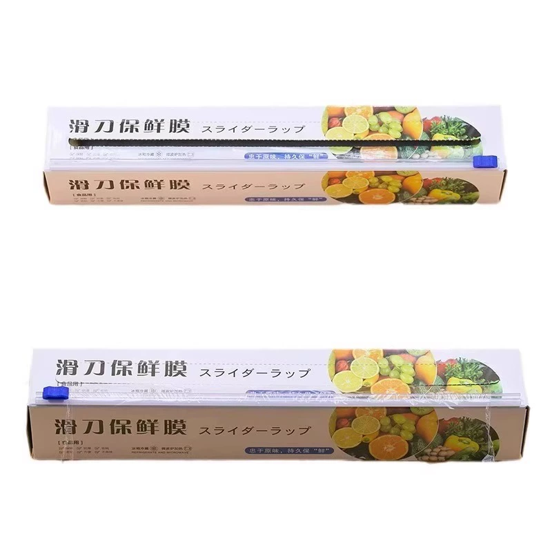 Hand-free plastic wrap kitchen slip-on plastic wrap with cutter food plastic wrap