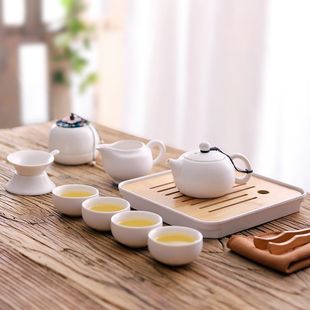 Portable Travel Tea Set suit Ceramic Kung Fu Tea Set One Pot Four Cups Outdoor Home Tea Pot Logo Free Shipping