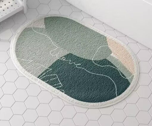 Simple Faux Cashmere Bath Mat 4