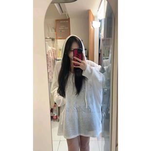 Smiley Letter Hot Diamond Long-sleeved Loose T-shirt Women's Casual Design Sense Elegant Round Neck Sunscreen Hooded Blouse