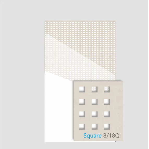 Moisture-proof and fire-resistant seamless sound-absorbing ceiling perforated gypsum board system seamless non-hole sound-absorbing ceiling