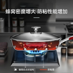 Konbach 316 stainless steel pan non-stick pan household frying pan pancake pan double-sided honeycomb steak pan wholesale