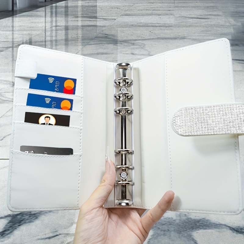 Cuaderno de mano creativo de diamante ligero al por mayor carpeta de tarjetas de macarón cuaderno de ahorro a6 cuaderno de moda transfronterizo image 4