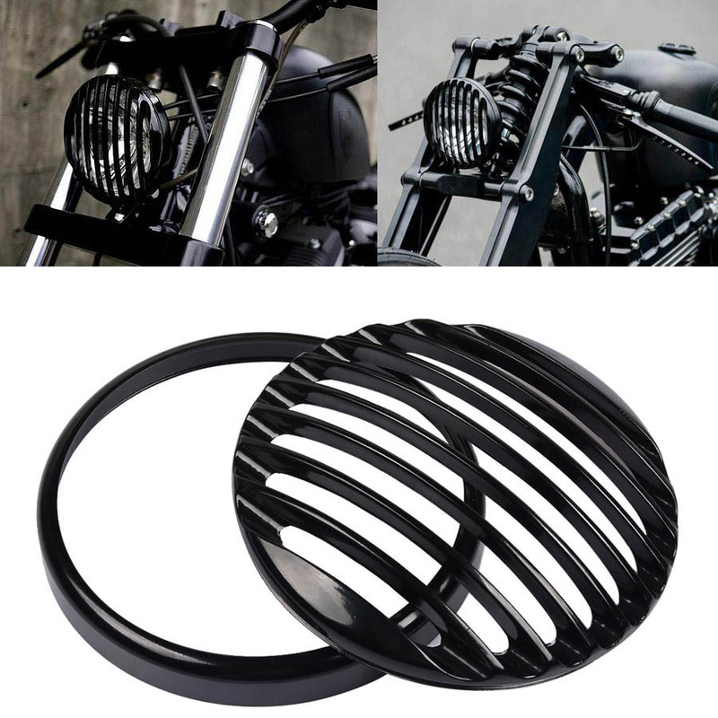 Motorcycle Harley lampshade accessories sportsman XL Dai Na soft tail CNC retro black fence head lampshade
