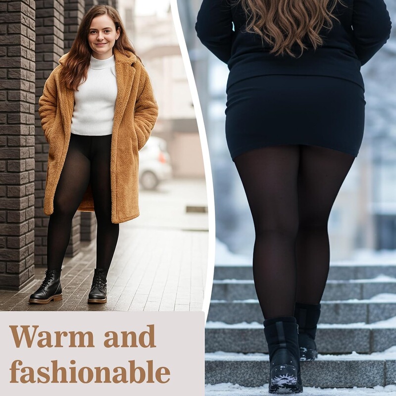 European and American Cross-Border Plus-Size 220g Wool-Lined Leggings, High-Waisted, Tummy Control, Faux Sheer Fleece, Thickened Half-Length European and American Cross-Border Plus-Size 220g Wool-Lined Leggings, High-Waisted, Tummy Control, Faux Sheer Fleece, Thickened Half-Length