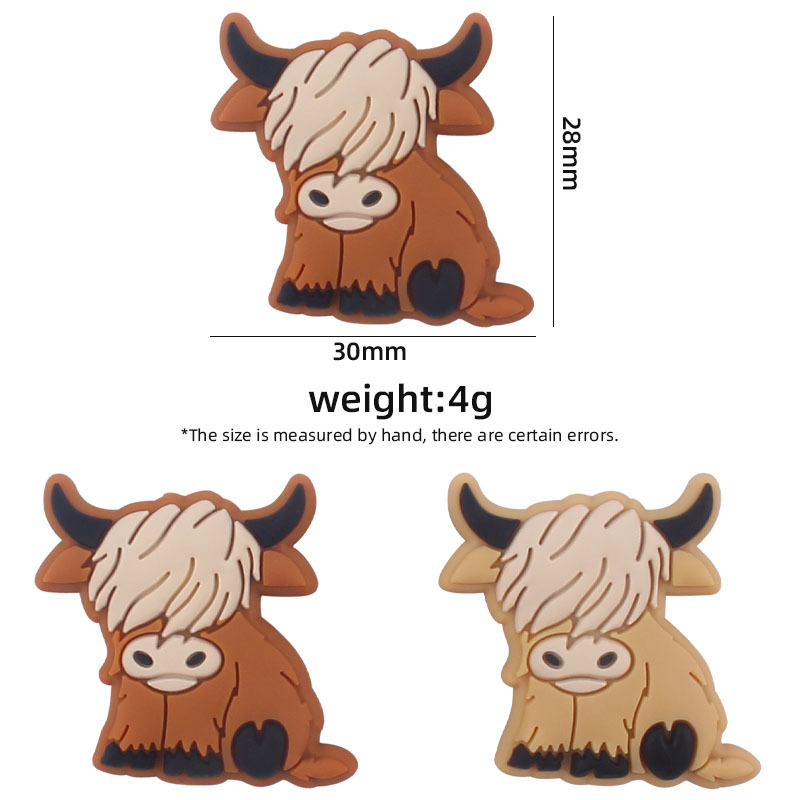 Bebé suministros de dibujos animados de silicona vaca mordedor creativo DIY bebé molar pezón cadena anti-gota cadena accesorios pequeños