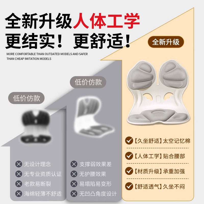 人間工学腰保護クッション背もたれ腰掛け腰掛け腰掛け腰掛け背もたれ背もたれ背もたれ防止シートオフィス座り久座神器|undefined