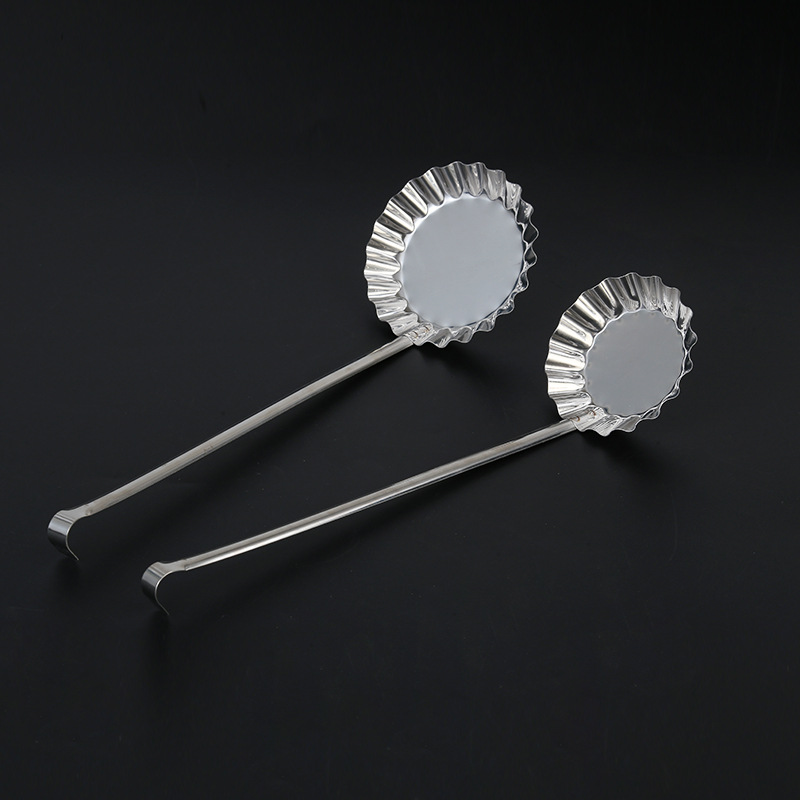 厂家直销不锈钢油香勺子老式油墩子小吃不粘勺虾饼模具油炸饼炸萝