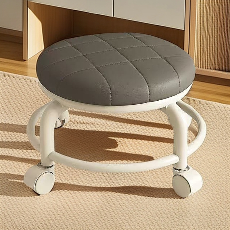 Polia taburete bajo rueda universal doméstica taburete pequeño silencioso con ruedas taburete taburete taburete taburete de sala de estar taburete de niños taburete redondo