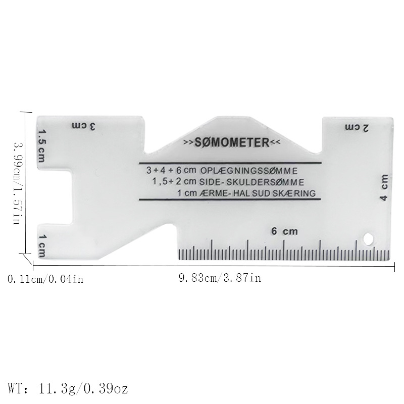 Medidor de espesor de aluminio herramienta de remiendo hecho a mano aleación de aluminio regla medidor de espesor de Keling yalic