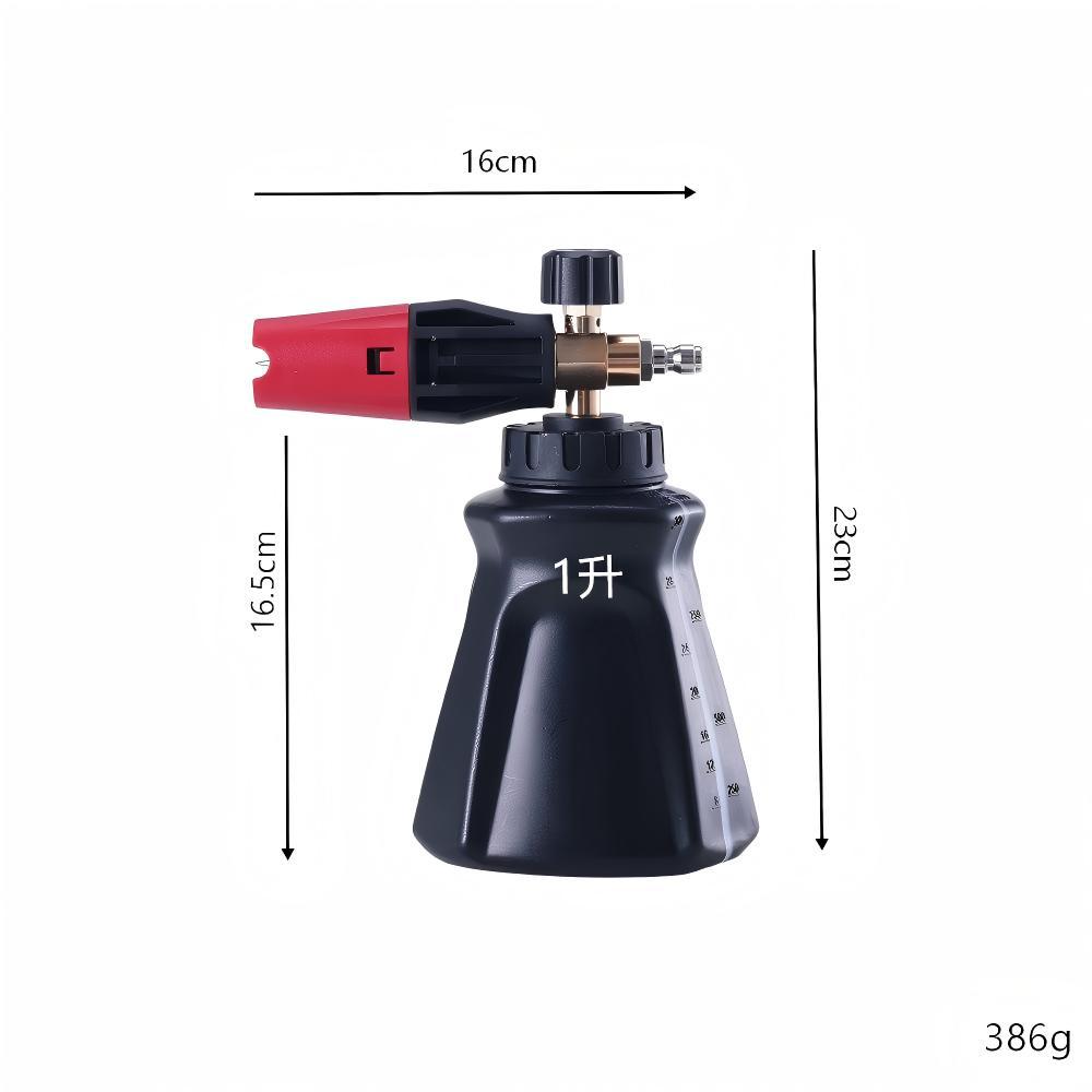 No. 2 Aluminum Black-Red PA Black Foam Nozzle for High-Pressure Car Washers, Upgraded Car Wash Spray Nozzle