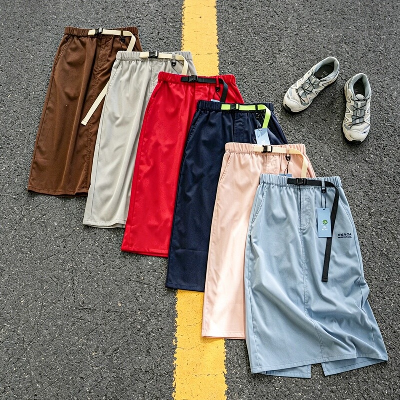 Functional Style Summer Woven Mountain-Style Outdoor Women's Workwear, Lightweight, Soft, Skin-Friendly A-Line Versatile Long Skirt