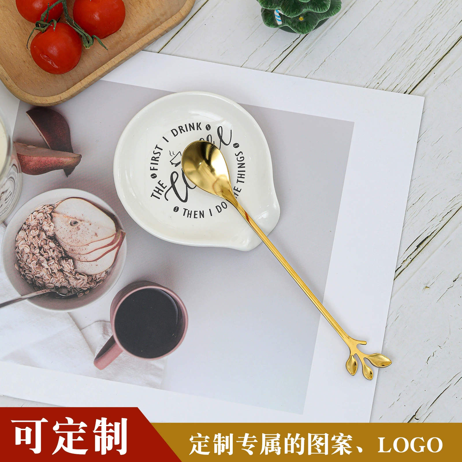 Amazon керамическая ложка кофе ложка наклейка глазурь печатная керамическая ложка ложка ложка белая ложка ложка