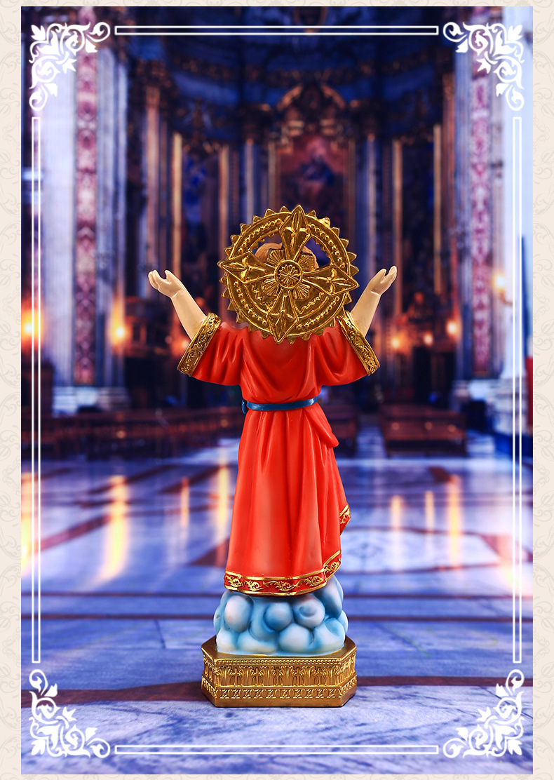 New Hand-raising Holy Boy Jesus Ornaments Table Decoration Gift Resin Crafts display picture 6