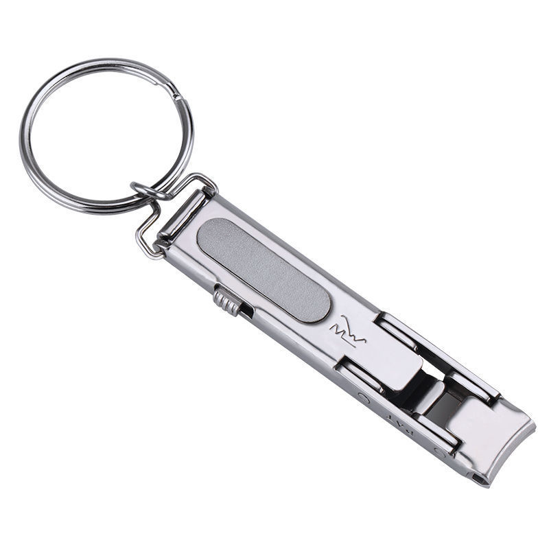 Ultrafino multifuncional cortaúñas de acero inoxidable anti-Splash plegable cortaúñas grande tamaño pequeño logotipo imprimible