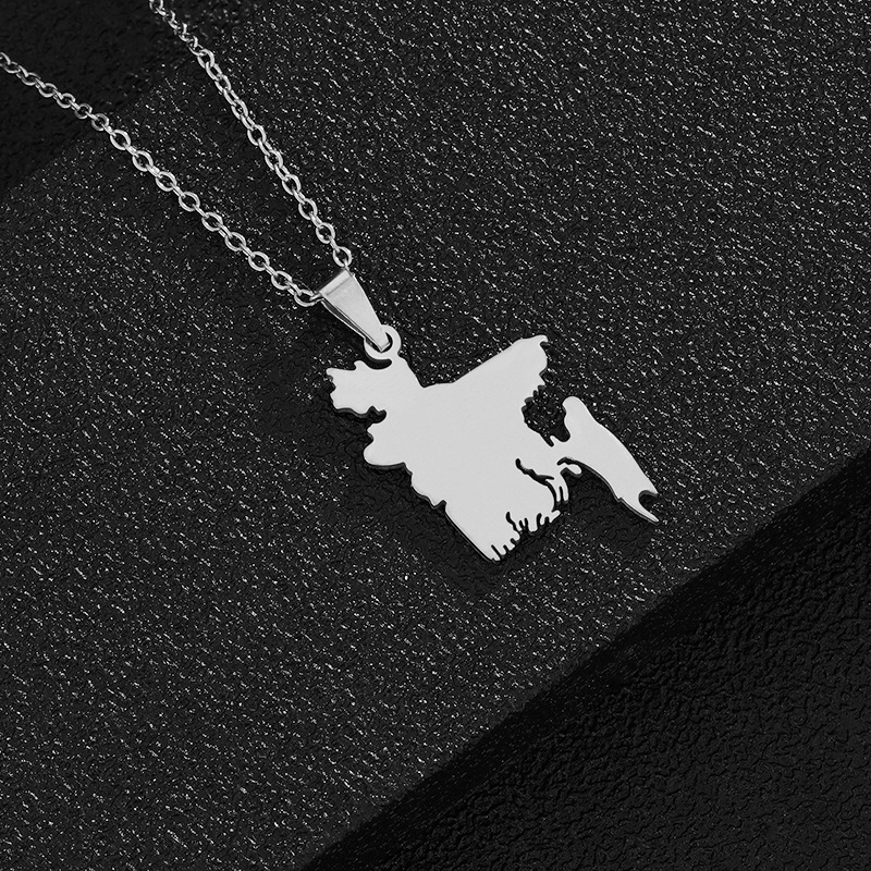 Steel glossy necklace