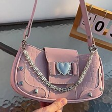 爱心甜酷美少女辣妹腋下包新款百搭小众设计高级感单肩斜挎手提包