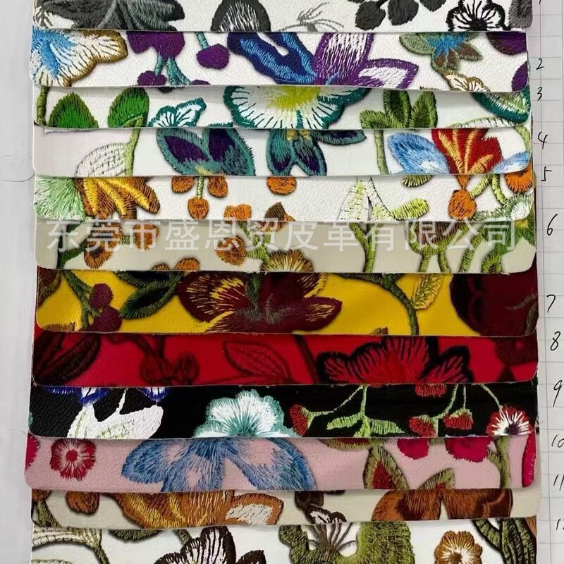 Factory Direct Approval 0.9 Thick Chinese Style Imitation Embroidery Bags, Shoes, Leather Packaging, Furniture, Sofa